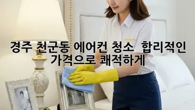 경주 천군동 에어컨 청소 🌬️ 합리적인 가격으로 쾌적하게!